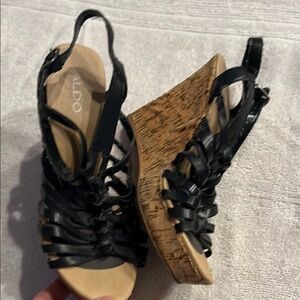 Aldo Black Wedges